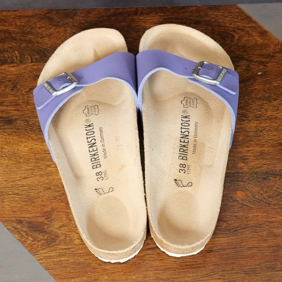 Birkenstock Madrid Size 38 (7/7.5) in light purple Like new - Picture 1 of 4